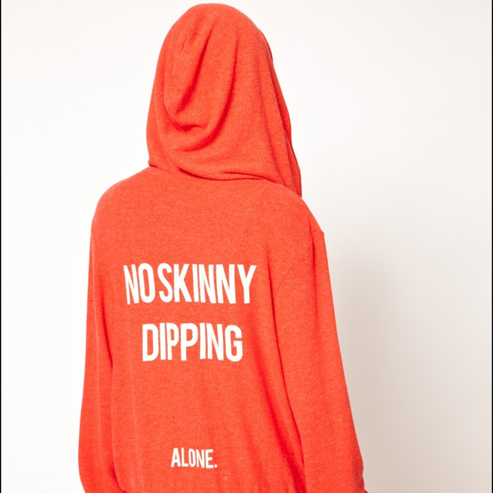 Wildfox no skinny dipping alone Malibu hoodie